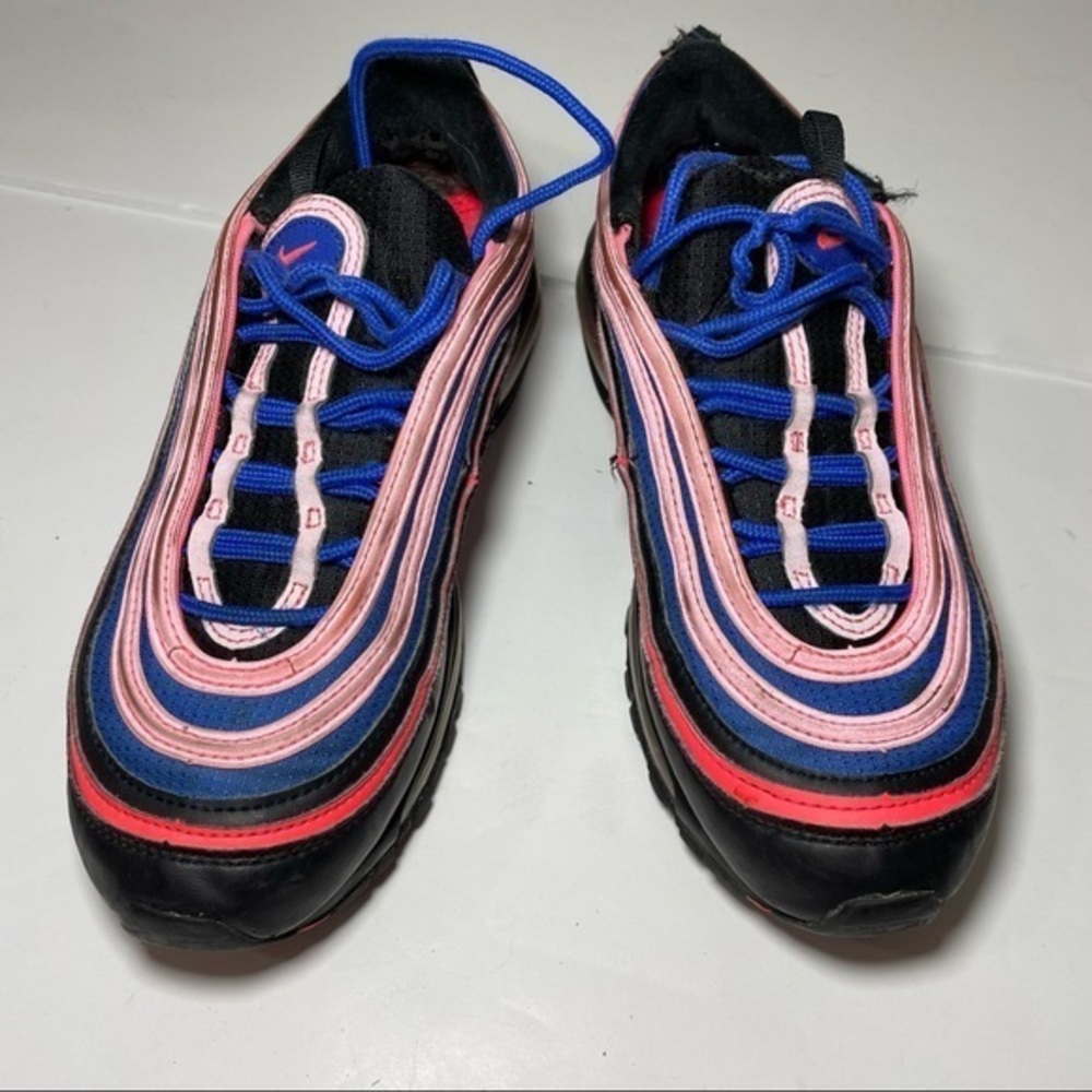 Nike Air Max 97 (Gs) Black-Pink-Racer Blue Sz Y-Womens Sz